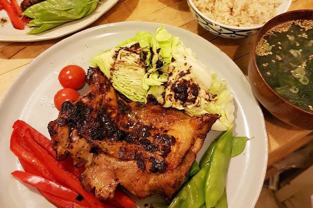 Crisp Chicken Thighs with Spring Peas